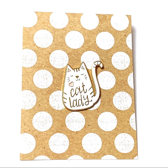 Cat Lady Enamel Pin - Picture 2 of 4